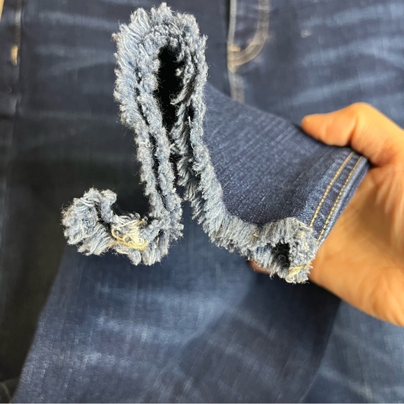 Hydraulic Murray High Rise Distressed Jean Sz 10 Ankle Raw Hem Button Fly - Picture 3 of 9